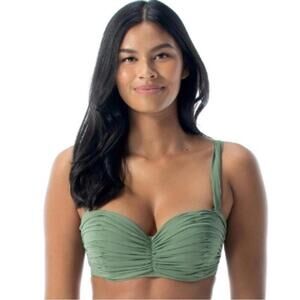 COCO REEF Women's Charisma Bra-Sized Bikini Top Palm Green 32/34DD swimwear top